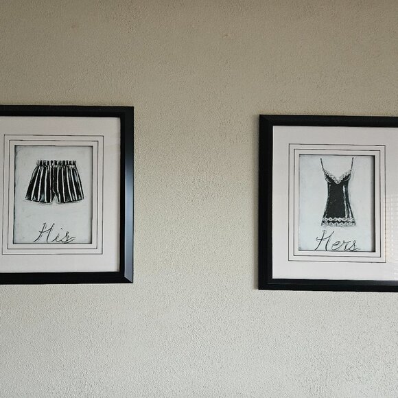 His and Hers Framed Wall Decor - Picture 1 of 3